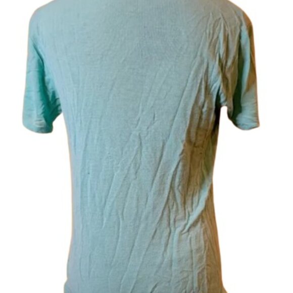 Sugar High Large Teal Dinosaur, Scoop Neck, Short Sleeve, Pullover T-shirt - Picture 2 of 3